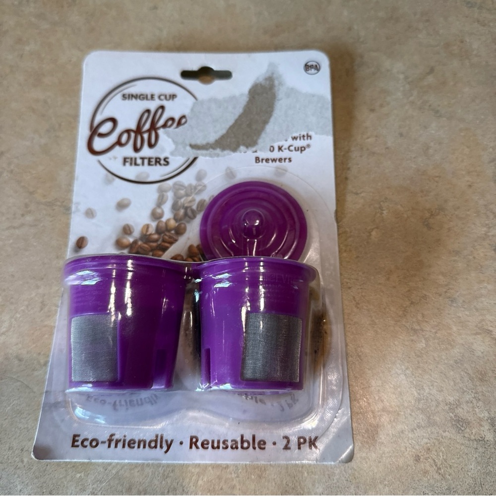 Refillable Reusable Single Filter Pods (2) - Keurig K-Cup 1.0 & 2.0 Compatible